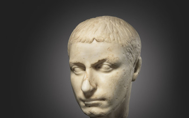 A ROMAN MARBLE PORTRAIT HEAD OF A MAN, JULIO-CLAUDIAN PERIOD, CIRCA 1ST CENTURY A.D.