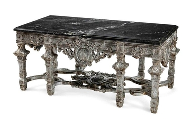 A Regence Style Silvered Wood Center Table Height 33 x