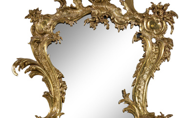 A Rococo Style Gilt Bronze Mirror