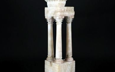A Roman alabaster model of the temple of Apollo