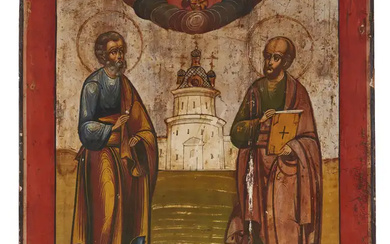 A Russian icon of the Apostles Peter and Paul, late 19th /...