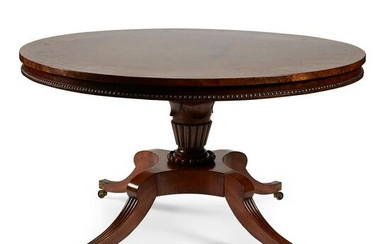 A SCOTTISH REGENCY OAK CENTRE TABLE, ATTRIBUTED TO