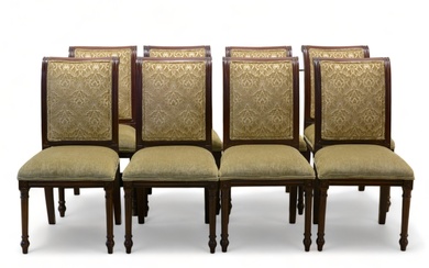 A Set of Eight Da Rocha Interiors Mahogany Dining Chairs to Match Lots 505 & 507, 99cm x 51cm x 66cm