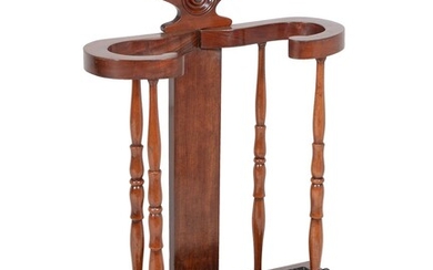 A Victorian mahogany stick stand