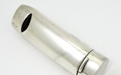 A Victorian silver combination whistle / vesta case hallmark...
