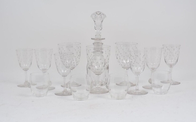 A collection of glassware to include, a set of six...