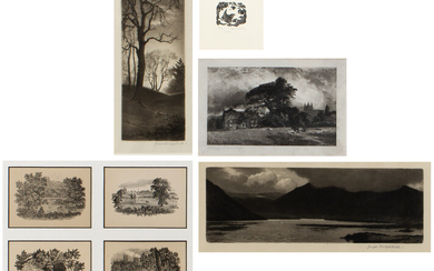 A collection of wood engravings and etchings