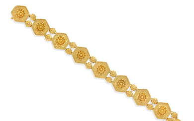 A gold bracelet,, Castellani