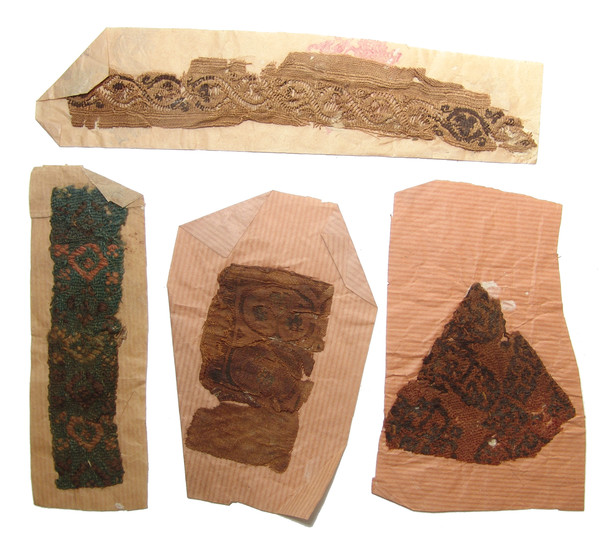 A group of 4 Coptic textile fragments, Egypt