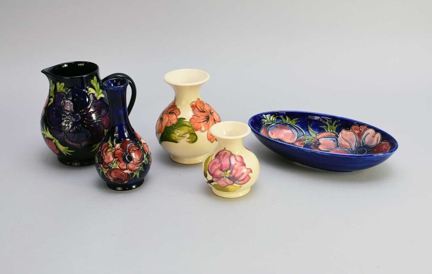 A group of contemporary Moorcroft pottery