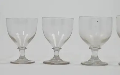 A group of five Georgian rummers or water glasses, late 18th /...