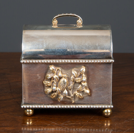 A limited edition silver musical box