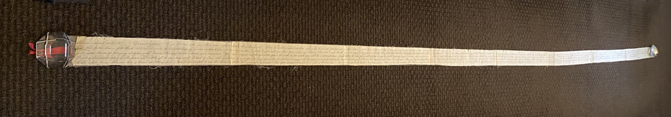 A long birthday letter (130 inches !), March 1857.