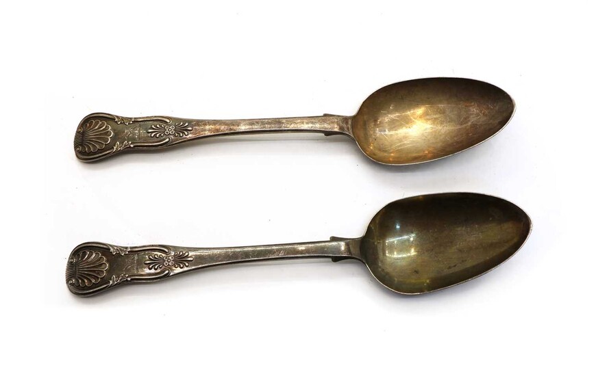 A pair of Kings pattern silver tablespoons