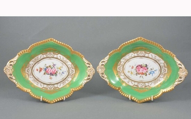 A pair of Royal Crown Derby dessert dishes