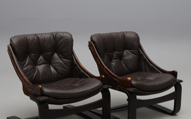ÅKE FRIBYTER. A pair of “Kronan” armchairs, Nelo Möbler, Knislinge.