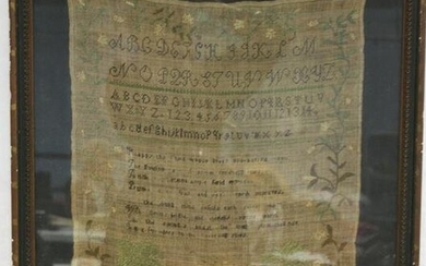 AMERICAN NEEDLEWORK SAMPLER, WROUGHT BY MARY R.