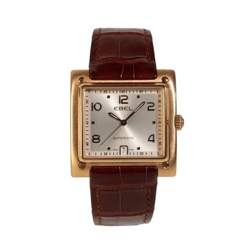 AN EBEL 1911 18CT GOLD GENTLEMAN'S WRISTWATCH with automatic...