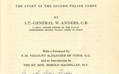 ANDERS WLADYSLAW : (1892-1970) Général polonais de la Seconde Guerre mondiale, puis homme politique et...