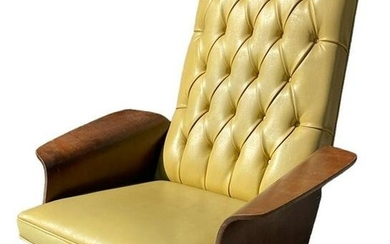 1960s Modernist Tilt / Swivel Lounge Chair designed by Murphy Miller, Plycraft