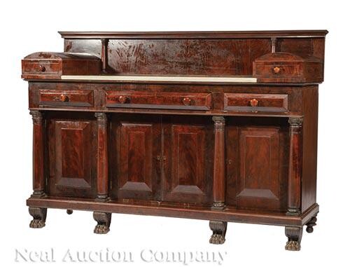 American Classical Carved Mahogany Sideboard