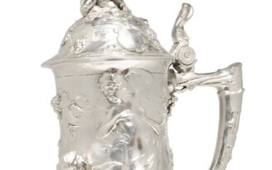 An Art Nouveau Silver-Plated Jug, Possibly Belgian, Circa 1900