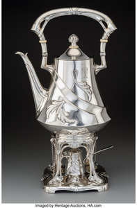 An Austro-Hungarian Silver Kettle with Chafing Stand (1872-1922)