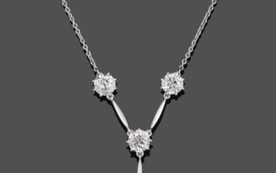 An Early 20th Century Diamond Necklace, comprised of five old...