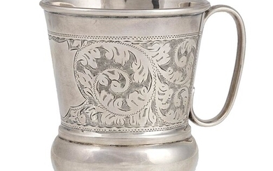 An English sterling silver mug - Birmingham 1925, Hobson,...