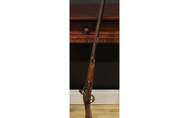An early 19th century flintlock sporting rifle, 66.5cm barre...