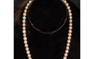 An early 20th century pearl necklace, the strand of fifty fi...