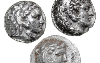 Ancient Greece, Kings of Macedon, different Tetradrchms of Alexander the Great-type from last third of 4th cent. BC. (3)