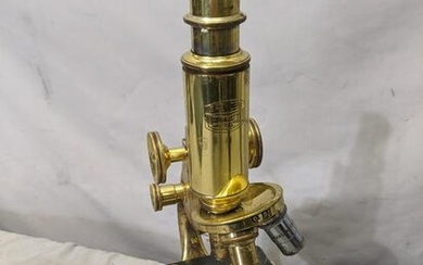 Antique Brass & Cast Iron Spencer Microscope