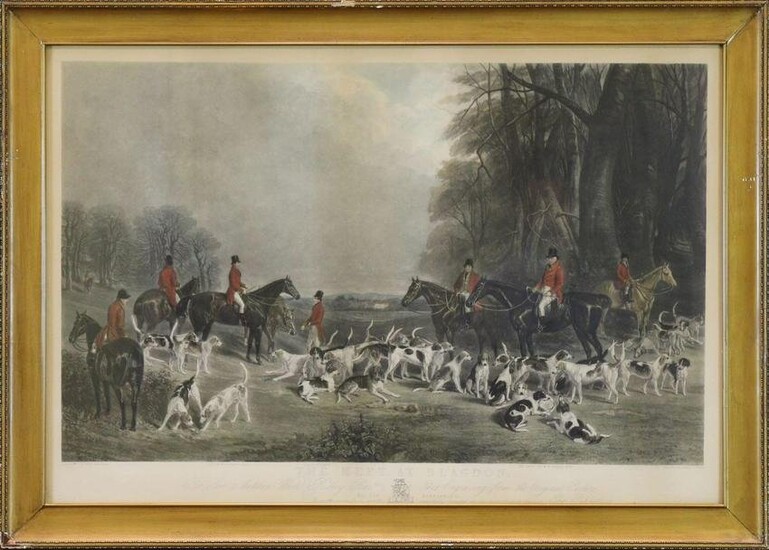 Antique Engraving, the Meet at Blagdon