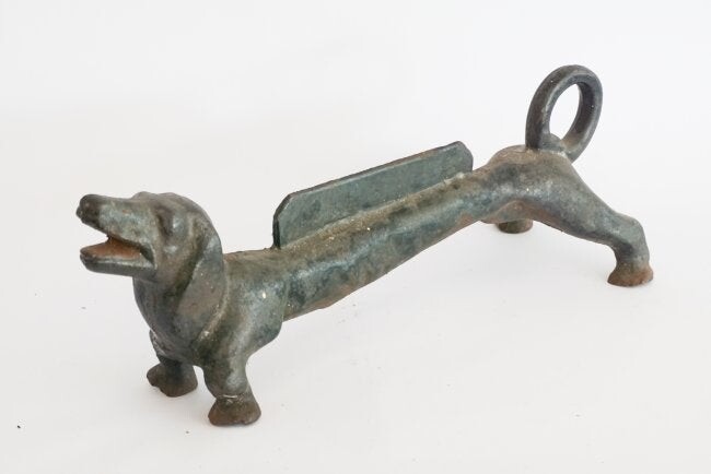 Antique Figural Cast Iron Dog Form Boot Scraper