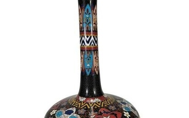 Antique Oriental cloisonne vase