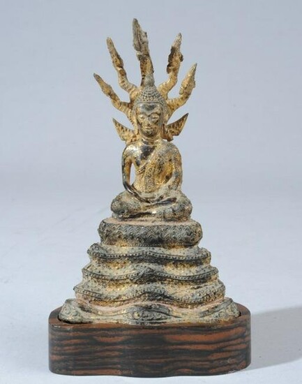 Antique Thai Gilt Bronze Buddha