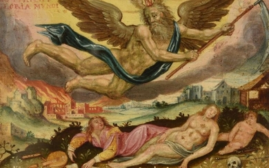 Antwerp School (circa 1600), An allegory of time; The bedchamber of a dying man (2)