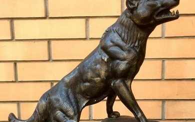 Art Deco dog statue signed Louis-Albert Carvin
