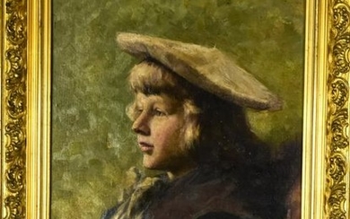 Attributed Iwan Trusz Oil Painting Portrait of Boy