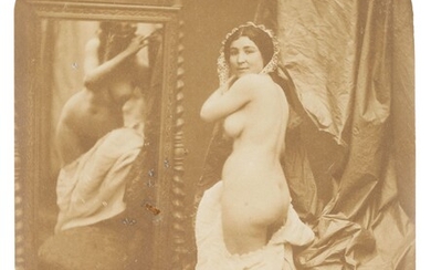 Auguste Belloc (1800-1867) Nu au miroir,... - Lot 6 - Ader