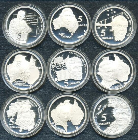 Australian .925 Silver Collector Coins (9)