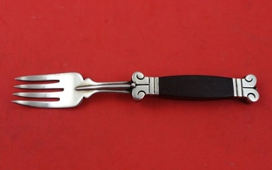 Aztec by Hector Aguilar Mexican Sterling Silver Salad Fork with Wood Handle 7"