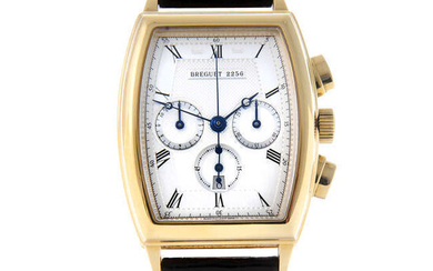 BREGUET - a gentleman's 18ct yellow gold Heritage chronograph wrist watch.