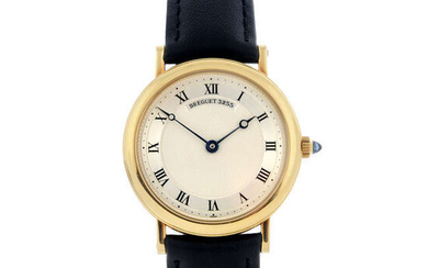 BREGUET - an 18ct gold Classique wrist watch, 30mm.