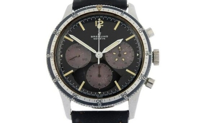 BREITLING - a 765 Co-Pilot chronograph wrist watch. Stainless steel case with calibrated bezel. Case