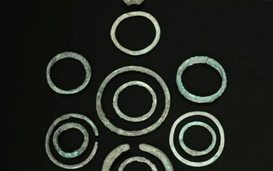 Ban Chiang Bronze Bracelets (14) + Axe Head