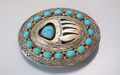 Belt buckle Navajo 1960s , silver 925,...