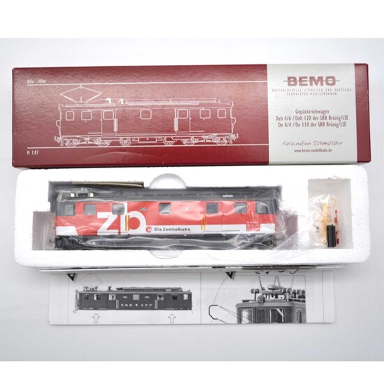 Bemo HOe model railway locomotive ref 1246 455 zb De 110 005