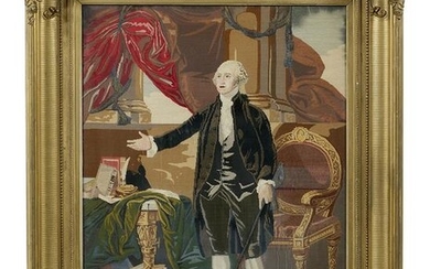 Berlin Woolwork Portrait of George Washington